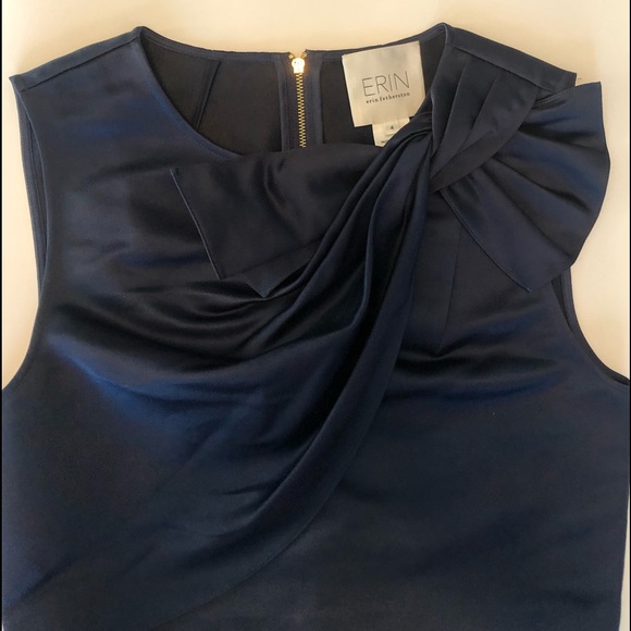 Erin Fetherston (Anthro) Dressy Navy Crop Top - Picture 4 of 9